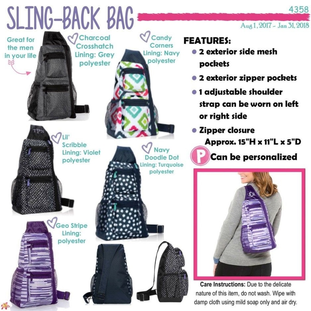 Thirty-One Sling-back backpack
